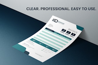 design professional invoices, letterhead and business documents
