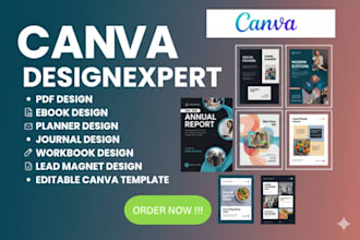 design esty digital, hyperlinked planner, digital product, canva ebook journal