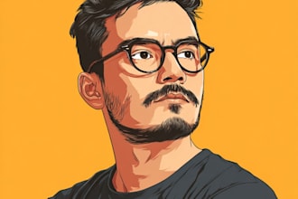 draw cartoon vector portrait