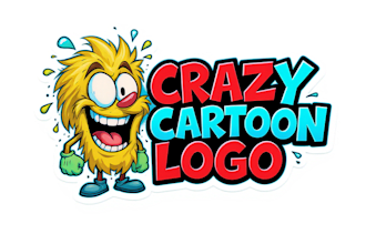 design a crazy cartoon logo mascot with unique character style