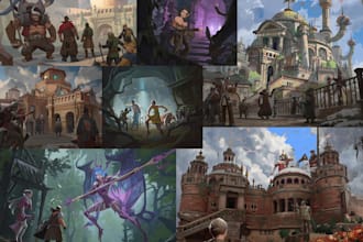 create concept art and illustration