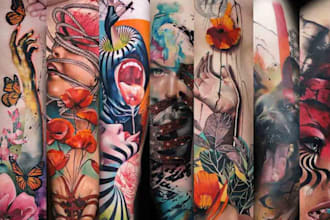 design a custom tattoo with unique and creative artwork