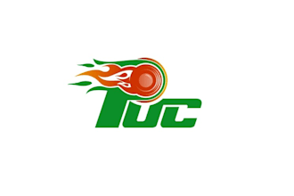 design unique flaming disc middle logo