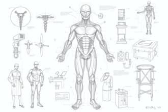 make a professional medical concept sketches