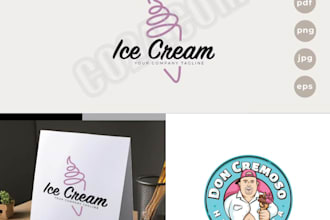do unique coffee shop, restaurant, ice cream, bakery logo design
