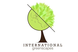 make artwork sophisticated logo with a globe and tree