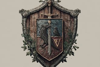 create medieval, fantasy, rpg gaming logo