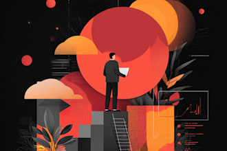create abstract illustration for your business