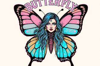 design a unique and modern butterfly logo for your brand