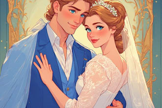 draw couple portrait illustration