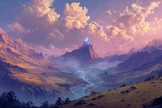illustrate fantasy environments for games and novels