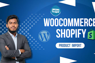 import products on woocommerce, shopify