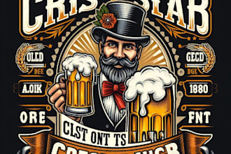 design high quality vintage pub craft beer logo with fastest delivery