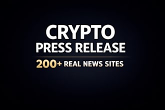 write and distribute your crypto press release to 200 real news sites