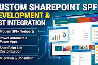 develop custom sharepoint spfx webparts and list integration