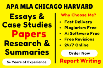 help you write assignments, case studies and internship reports, apa papers
