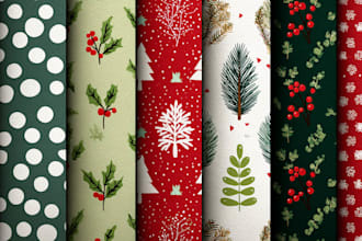 do seamless patterns for wrapping paper, wrapping tissue