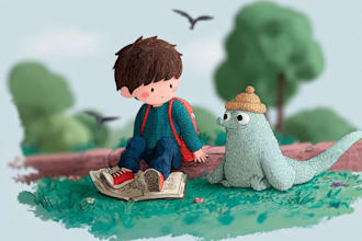 illustrate children story book illustration
