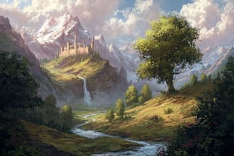 paint epic fantasy scenery and environments