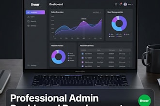 create a custom admin dashboard with analytics and user management