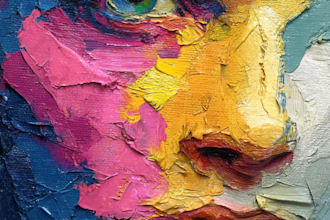 make abstract painting art or color abstract portrait