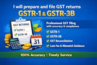 prepare and file gst returns gstr1 and gstr3b