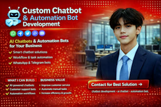 develop smart ai chatbots and automation bots for you