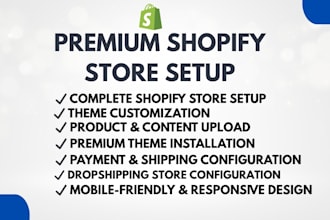 build shopify store or shopify dropshipping store