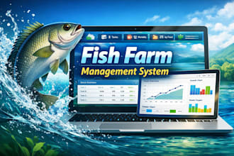 develop a complete fish farm management system using django