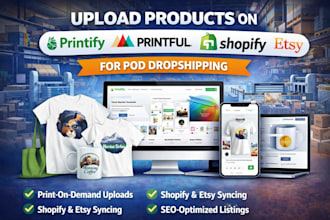 upload products to printify printful supliful printbest prodigi etsy pod store