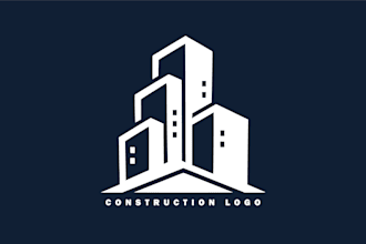 design a premium construction company logo for builders and real estate