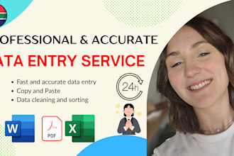 do data entry, copy paste, pdf to excel, sorting