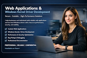 develop web applications and windows kernel drivers with high performance