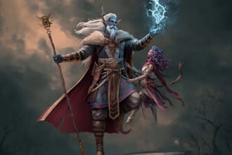 make a dnd art and dnd character art