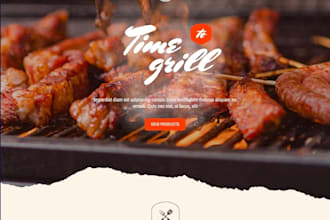do barbeque food restaurants website design