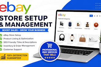 do ebay SEO, product marketing, ebay listing and store setup