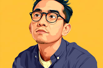 drawing cartoon vector portrait
