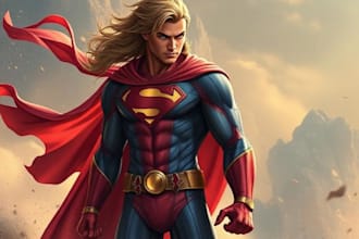 draw any super hero you like, or even turn you into one