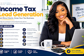income tax lead tax preparation facebook ads logo  bookkeeping income tax lead