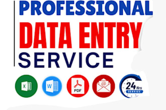 do data entry, copy paste, data cleaning, pdf to excel data entry