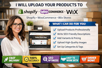 upload products to shopify,  germany spain italy uea, europe woocommerce, wix
