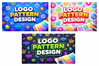 design a seamless logo pattern for your brand identity