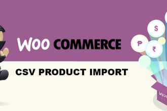 import woocommerce products with CSV