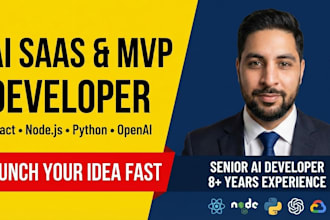be your expert ai saas developer for website and app development