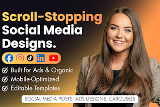 create scroll stopping social media ads, instagram posts, carousel posts design
