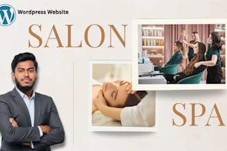 design beauty salon, massage, spa or barbershop website