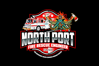 create awesome gorgeous fire department and octopus logo design