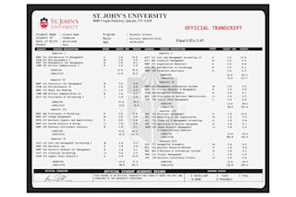 design custom college transcript, high school,ged or university transcript