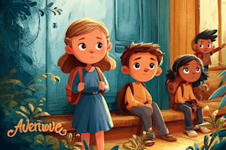 reate enchanting and colorful children book illustrations