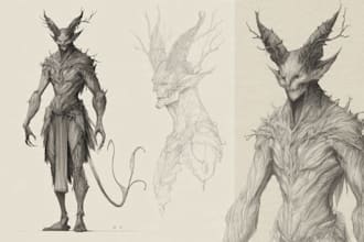 sketch a character or a creature